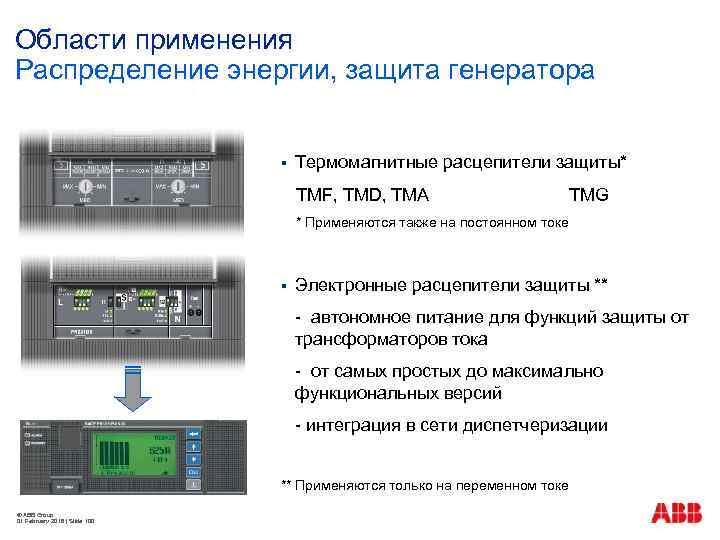 Защиты генератора ansi