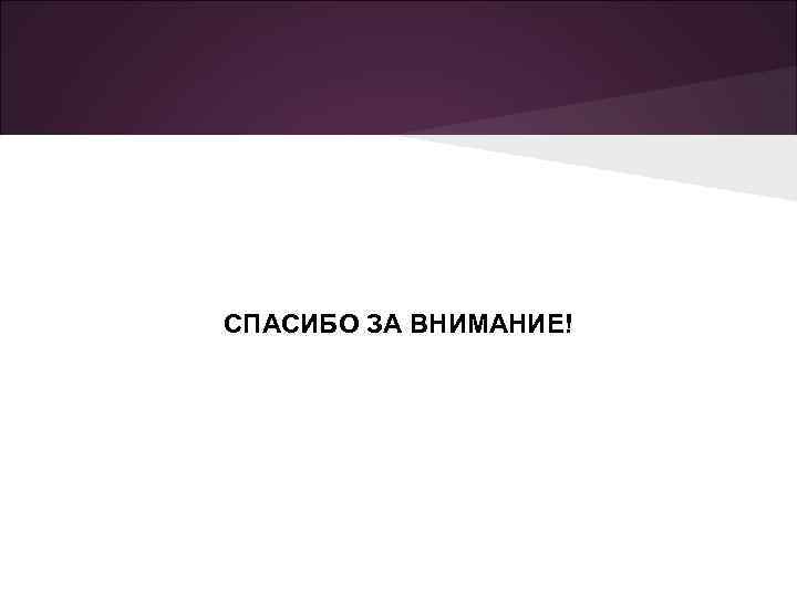 СПАСИБО ЗА ВНИМАНИЕ! 