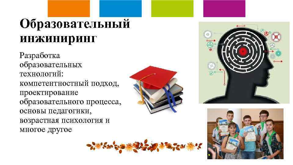 Образовательный инжиниринг Разработка образовательных технологий: компетентностный подход, проектирование образовательного процесса, основы педагогики, возрастная психология