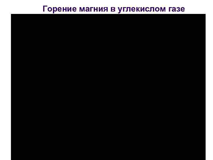 Горение магния в углекислом газе 