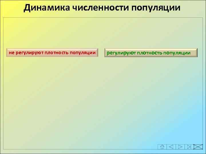 Динамика численности популяции не регулируют плотность популяции 