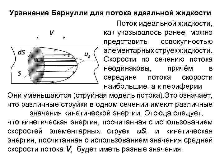 Уравнение бернулли для идеальной жидкости