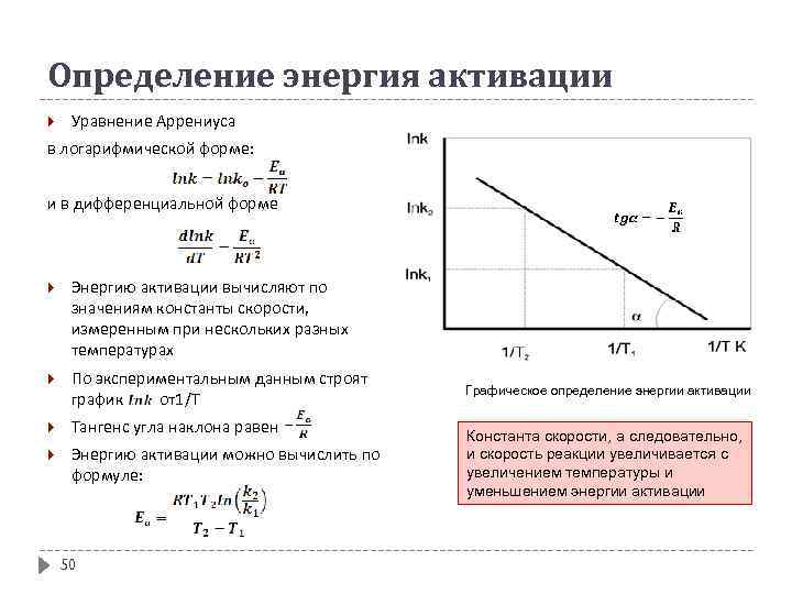 Уравнение аррениуса химия