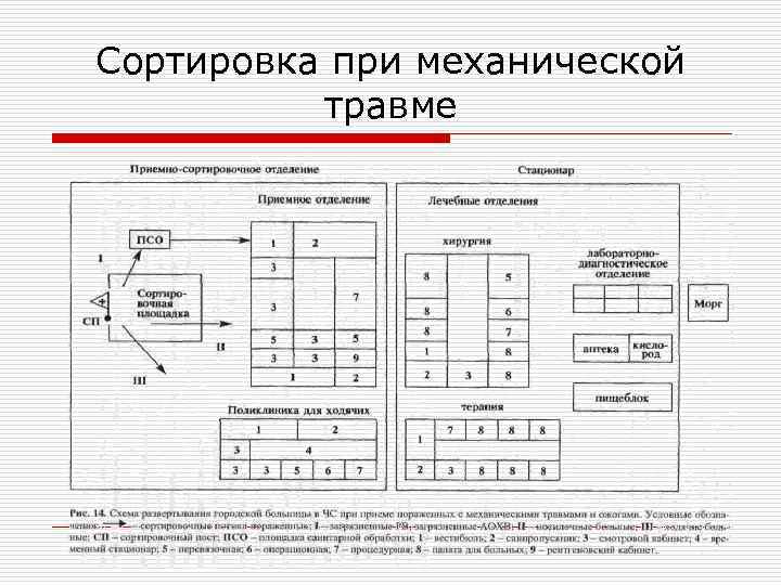 Сортировка при механической травме 