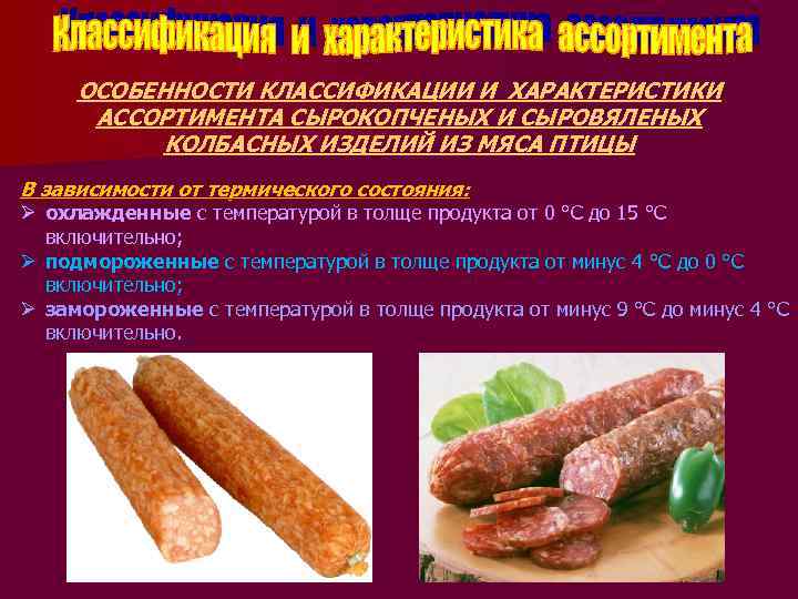 Сырокопченая колбаса презентация