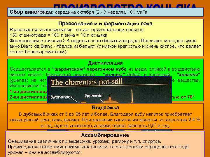 Сбор винограда: середина октября (2 3 неделя), 100 гл/Га Прессование и и ферментация сока