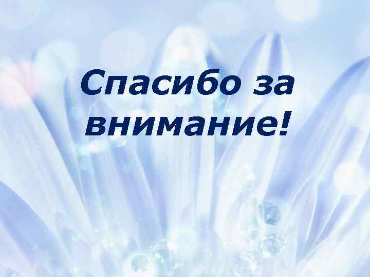 Спасибо за внимание! 