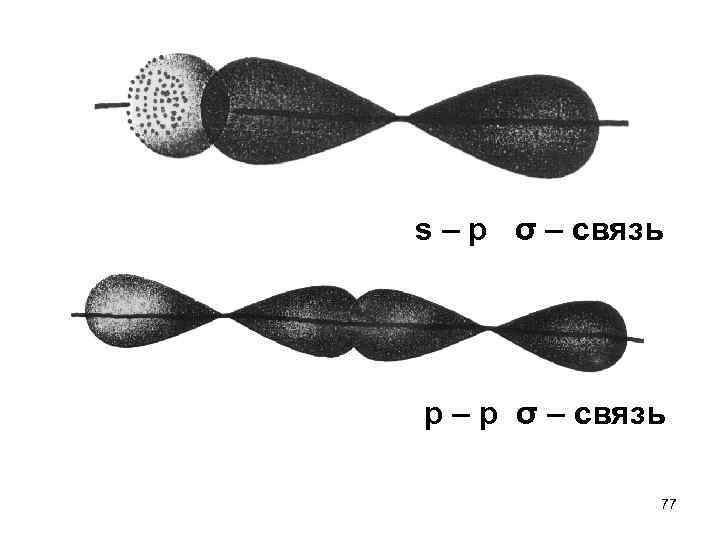 s – p σ – связь p – p σ – связь 77 