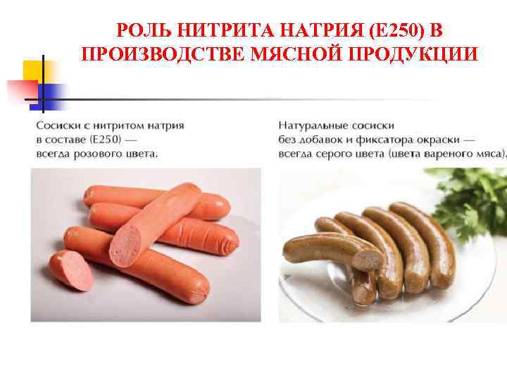 РОЛЬ НИТРИТА НАТРИЯ (Е 250) В ПРОИЗВОДСТВЕ МЯСНОЙ ПРОДУКЦИИ 