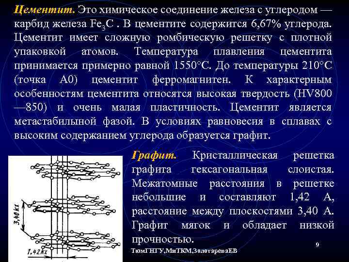 Цементит. Это химическое соединение железа с углеродом — Цементит. карбид железа Fe 3 C.