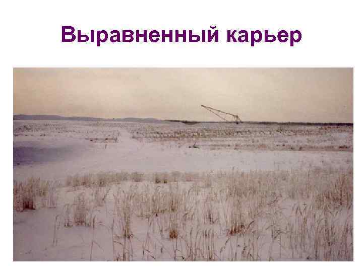 Выравненный карьер 