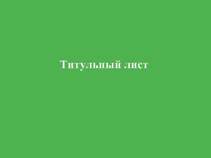 Титульный лист 
