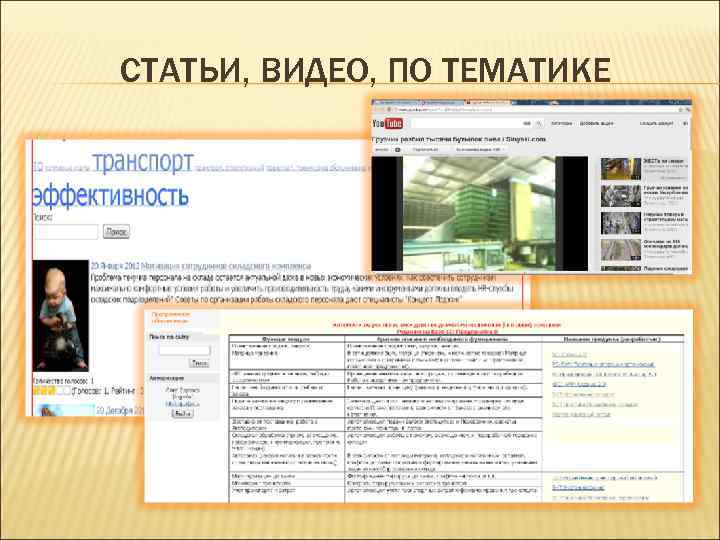 СТАТЬИ, ВИДЕО, ПО ТЕМАТИКЕ 