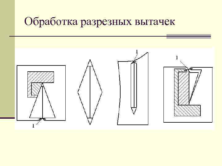 Обработка разрезных вытачек 