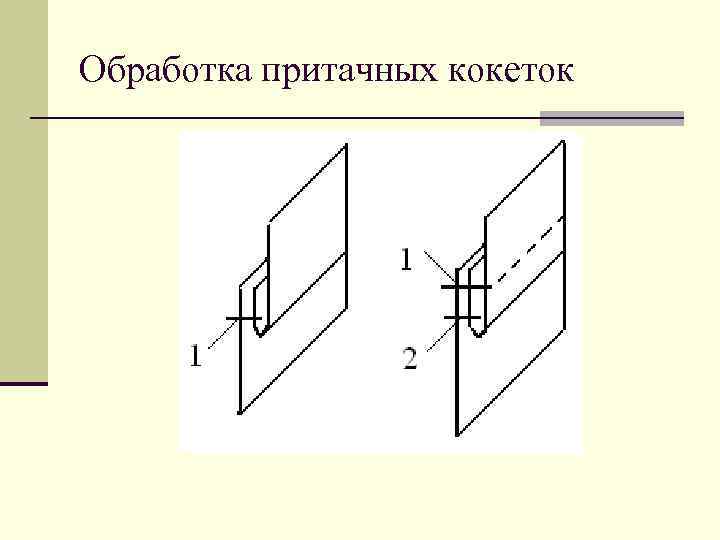 Обработка притачных кокеток 