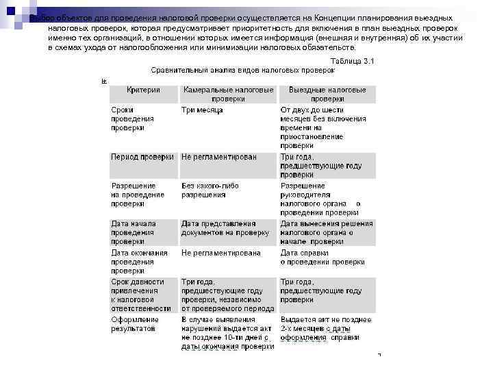 Выбор объектов для проведения налоговой проверки осуществляется на Концепции планирования выездных налоговых проверок, которая
