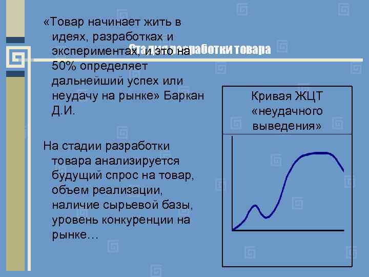  «Товар начинает жить в идеях, разработках и Стадия разработки товара экспериментах, и это