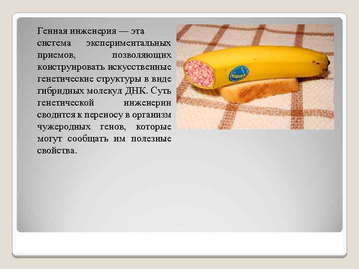 Генная инженерия — эта система экспериментальных приемов, позволяющих конструировать искусственные генетические структуры в виде