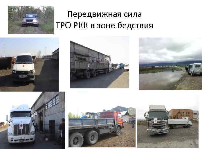Передвижная сила ТРО РКК в зоне бедствия 
