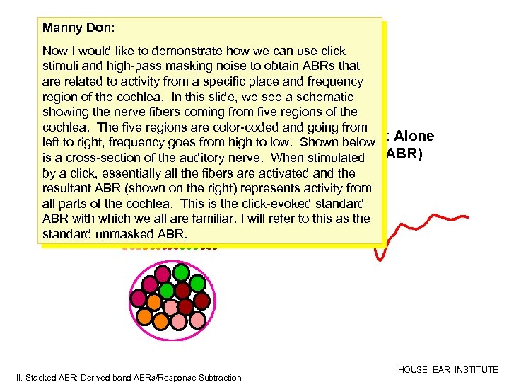 Manny Don: Now I would like to demonstrate how we can use click stimuli