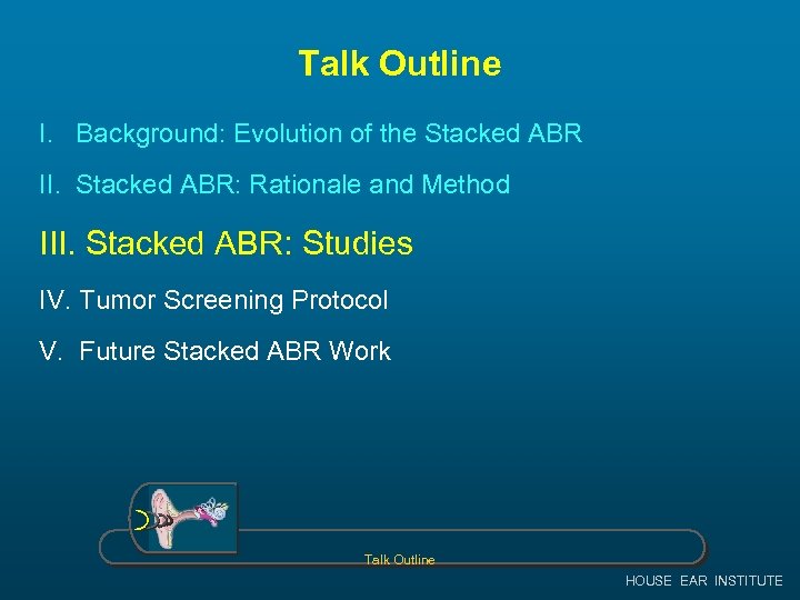 Talk Outline I. Background: Evolution of the Stacked ABR II. Stacked ABR: Rationale and