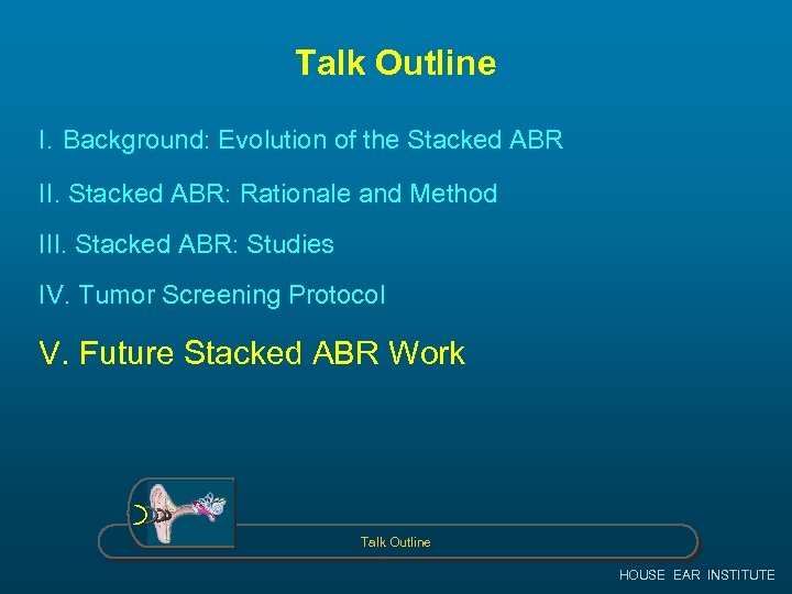 Talk Outline I. Background: Evolution of the Stacked ABR II. Stacked ABR: Rationale and