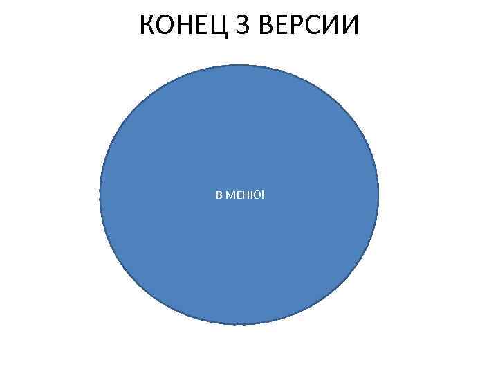 КОНЕЦ 3 ВЕРСИИ В МЕНЮ! 