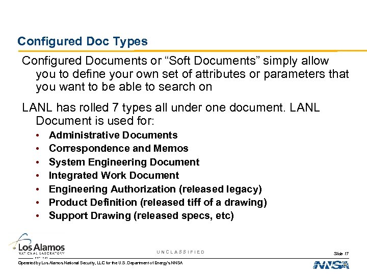 Configured Doc Types Configured Documents or “Soft Documents” simply allow you to define your