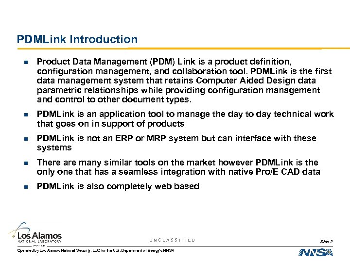 PDMLink Introduction n Product Data Management (PDM) Link is a product definition, configuration management,