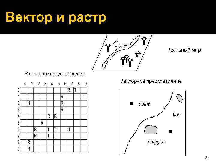 Вектор и растр. Растровые и векторные данные. Векторная модель данных в ГИС. Растровые и векторные карты. Векторный и растровый слой.