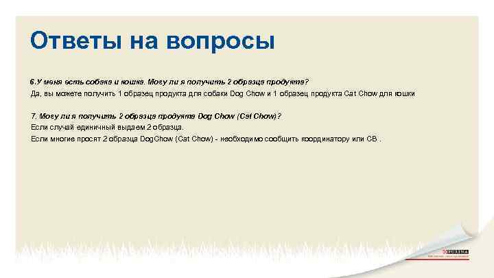 Ответы на вопросы 6. У меня есть собака и кошка. Могу ли я получить
