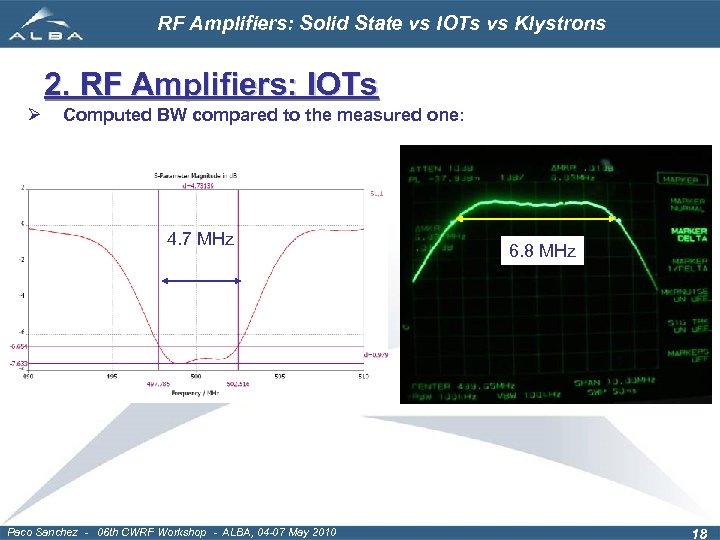 RF Amplifiers: Solid State vs IOTs vs Klystrons 2. RF Amplifiers: IOTs Ø Computed