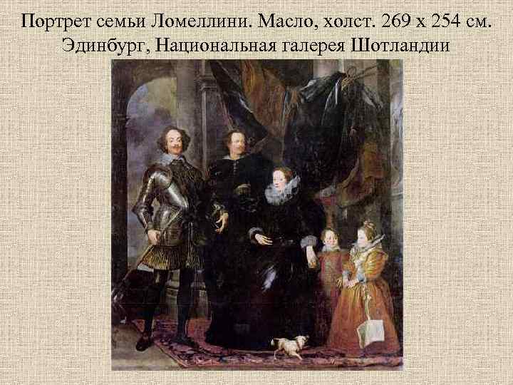 Портрет семьи Ломеллини. Масло, холст. 269 х 254 см. Эдинбург, Национальная галерея Шотландии 