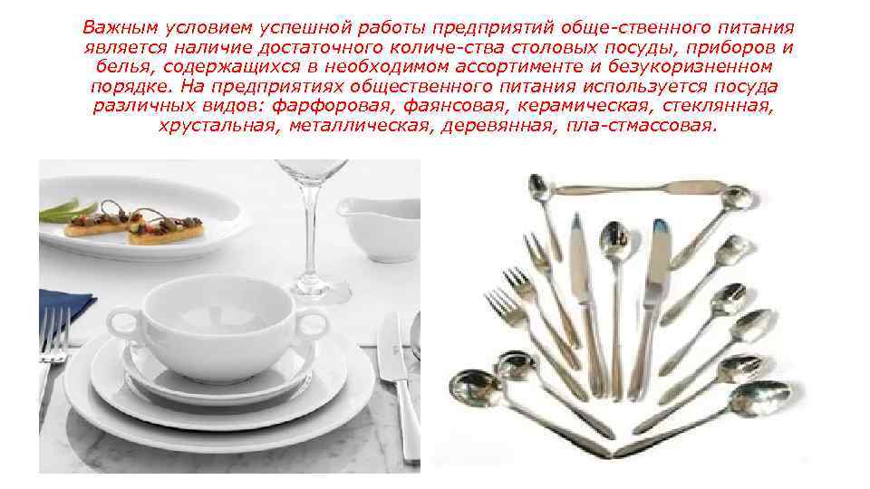 Важным условием успешной работы предприятий обще ственного питания является наличие достаточного количе ства столовых