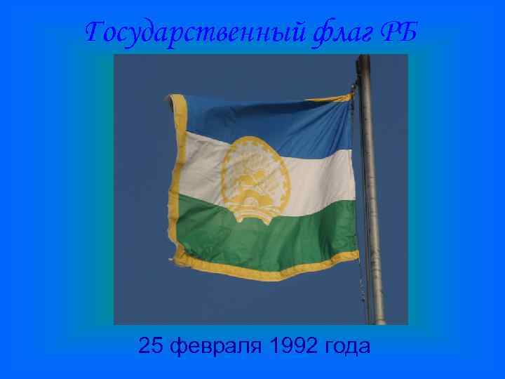 Государственный флаг РБ 25 февраля 1992 года 