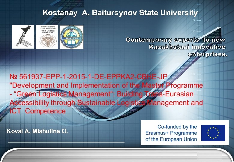 Kostanay A. Baitursynov State University Contemporary experts to new Kazakhstani innovative enterprises. Koval A.