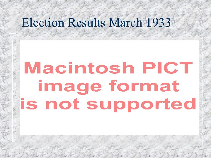 Election Results March 1933 