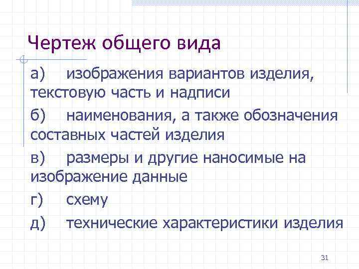 Чертеж общего вида а) изображения вариантов изделия, текстовую часть и надписи б) наименования, а