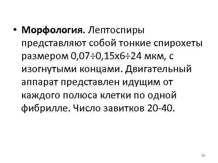  • Морфология. Лептоспиры представляют собой тонкие спирохеты размером 0, 07÷ 0, 15 х6÷