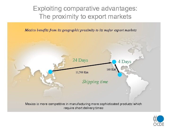 Exploiting comparative advantages: The proximity to export markets Mexico benefits from its geographic proximity