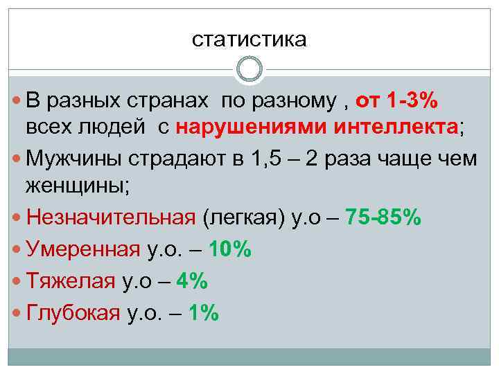 статистика В разных странах по разному , от 1 -3% всех людей с нарушениями