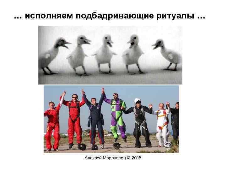 … исполняем подбадривающие ритуалы … Алексей Мороховец © 2005 