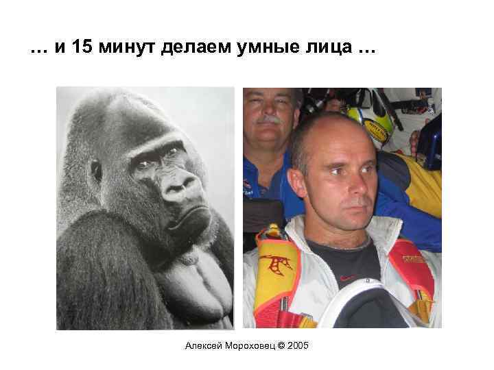 … и 15 минут делаем умные лица … Алексей Мороховец © 2005 