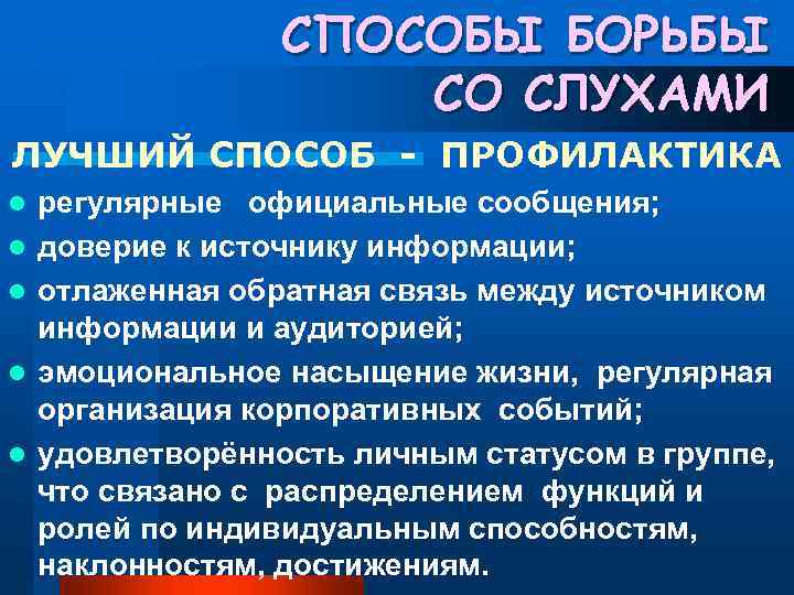 Способы борьбы