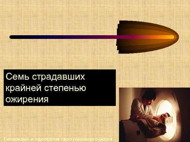 Семь страдавших крайней степенью ожирения Гиппокамп и полосатое тело головного мозга 