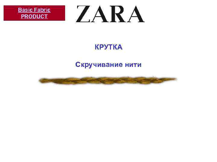 Basic Fabric PRODUCT КРУТКА Скручивание нити 