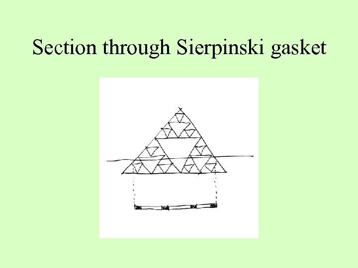 Section through Sierpinski gasket 