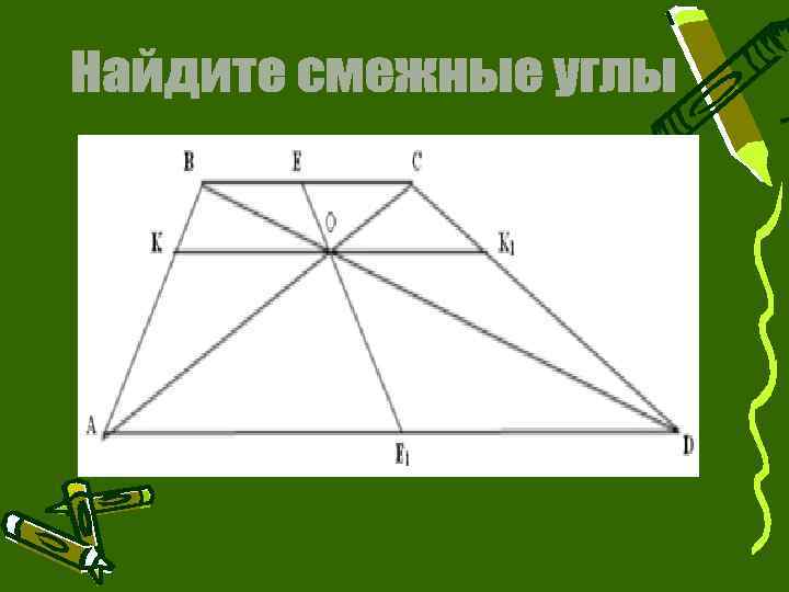 Вертикальные углы в трапеции