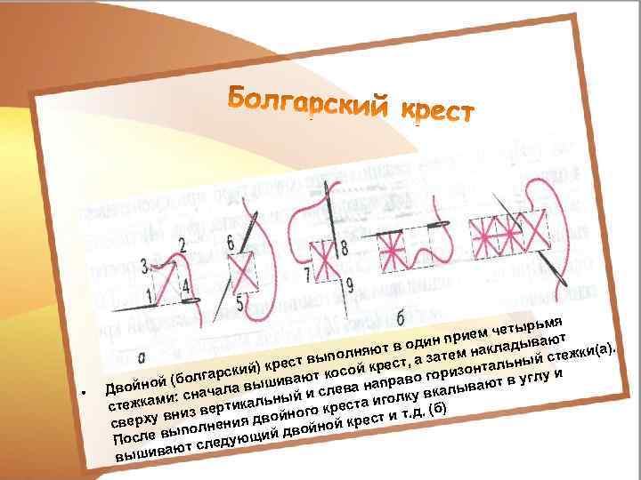  • мя четырь т прием ваю в один аклады стежки(а). яют полн атем