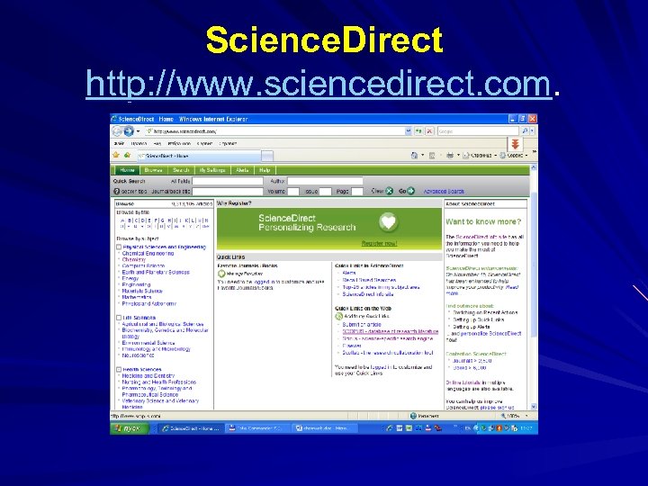 Science. Direct http: //www. sciencedirect. com. 